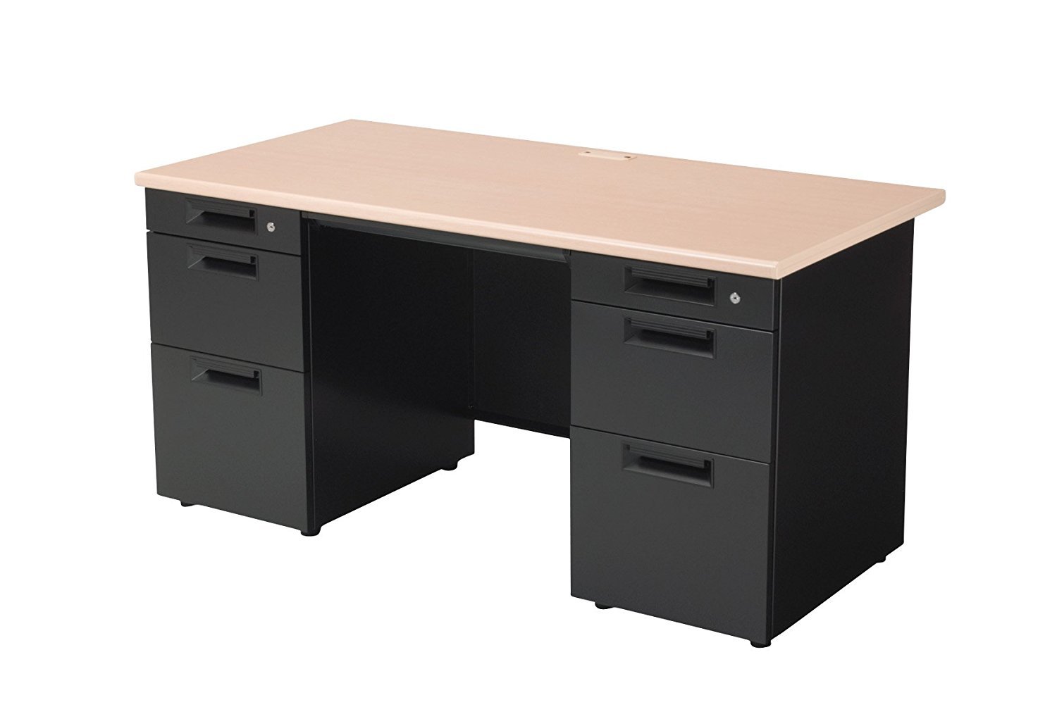 Amazon | プラス オフィスデスク スチールデスク SHデスク 両袖机